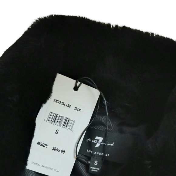 7 For All Mankind Jacket Women's Small Patent Leather Black - Picture 7 of 9